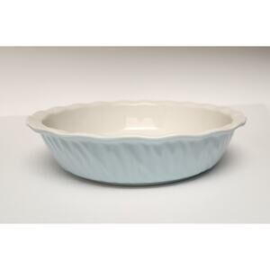 KOOV Ceramic Pie Pan 10" Pie Plate Pie Dish for Dessert Kitchen Round Sky